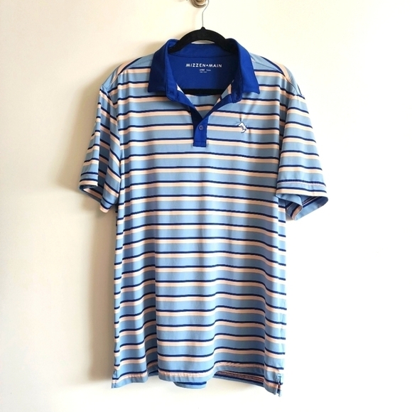 Mizzen + Main Classic Versa Moisture Wicking Polo Shirt Size L - Picture 1 of 5